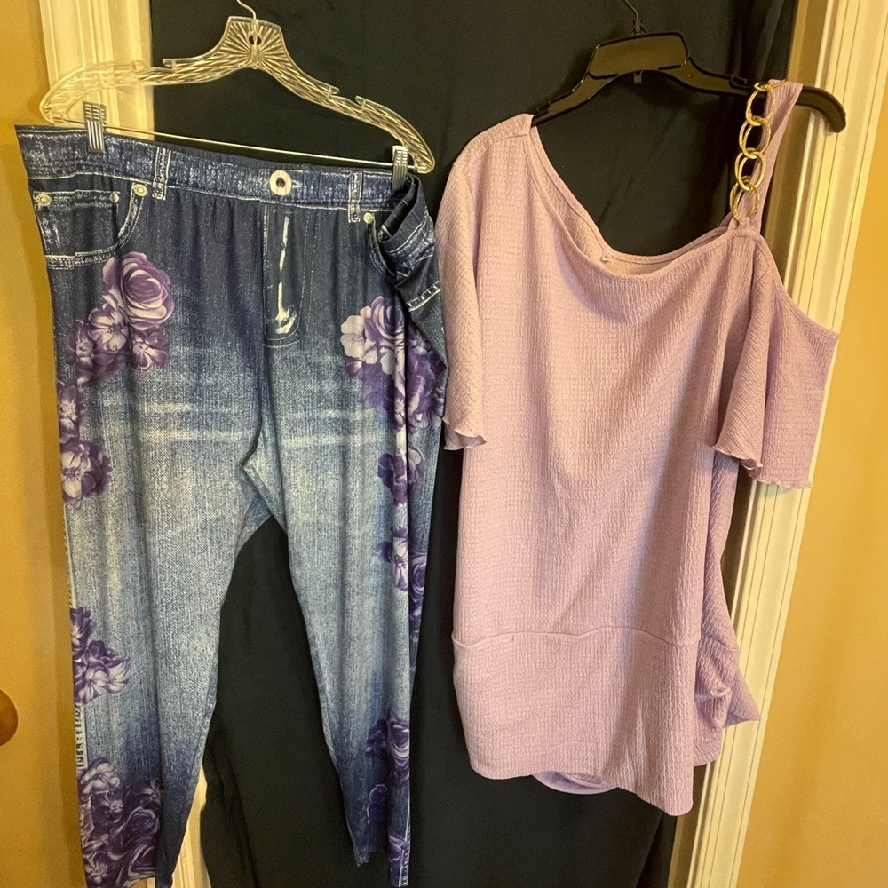 Rosegal Blue and Purple Leggings Sleek and Versatile